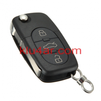 Ключ с Електроника и Чип за Audi - 3 бутона  - Hella - 8P0 837 231