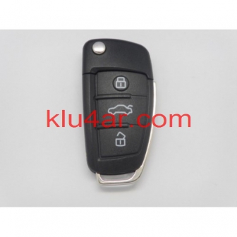 Ключ с Електроника и Чип за Audi - 3 бутона - Hella - 8E0 837 220 K